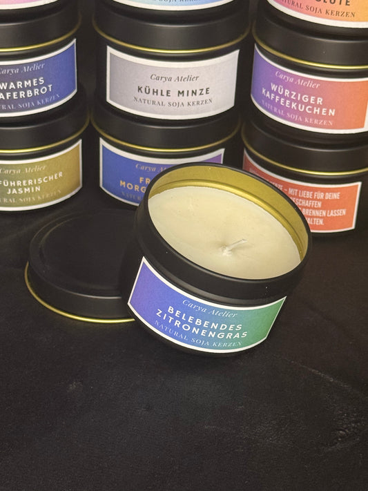 Duftkerze in eleganter Runddose